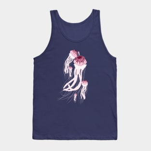 Bloom of Pink Jellyfish - Pacific Sea Nettle Tank Top